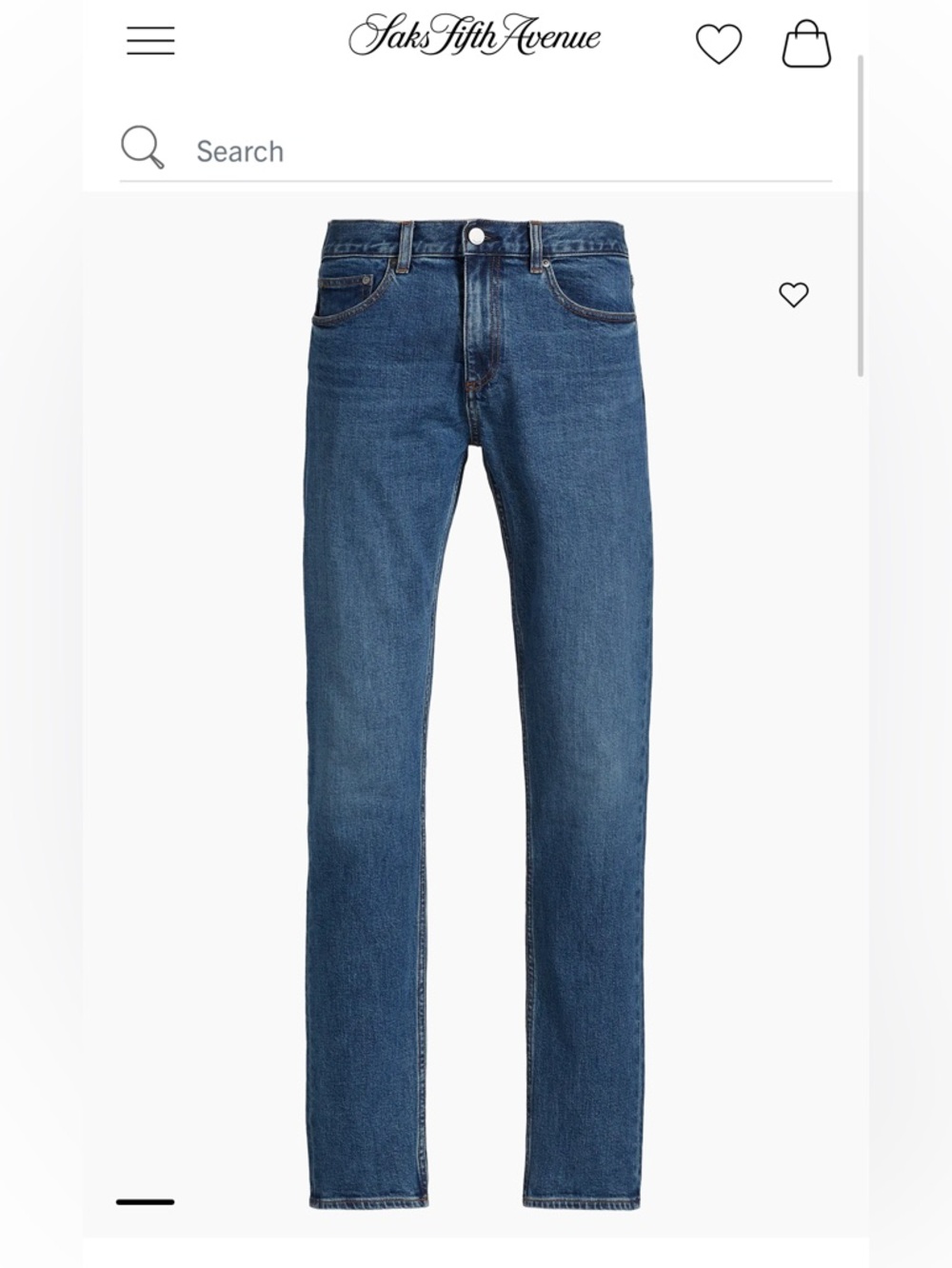 Theory Slim Straight Jeans in Dark Blue